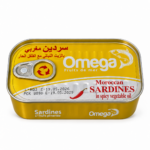 Omega - Sardiner i Vegetabilisk Olja Stark 125gr x 50