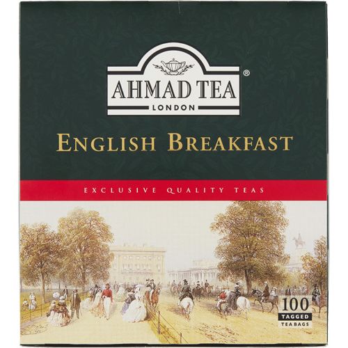 ahmad-tea-te-english-breakfast-100-st.jpg Ahmad Te English Breakfast i påse 100st 200gr x12 - Bild 1
